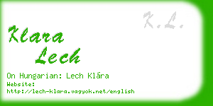 klara lech business card